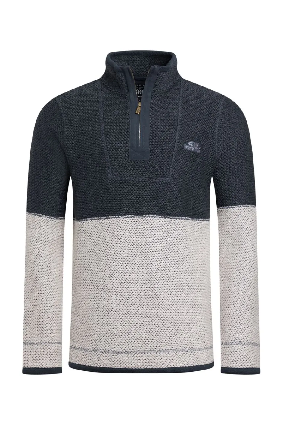 Weird Fish Sweatshirts & Hoodies|Kielder Eco 1/4 Zip Special Edition Macaroni Dark Navy