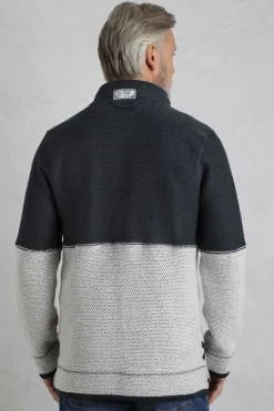 Weird Fish Sweatshirts & Hoodies|Kielder Eco 1/4 Zip Special Edition Macaroni Dark Navy