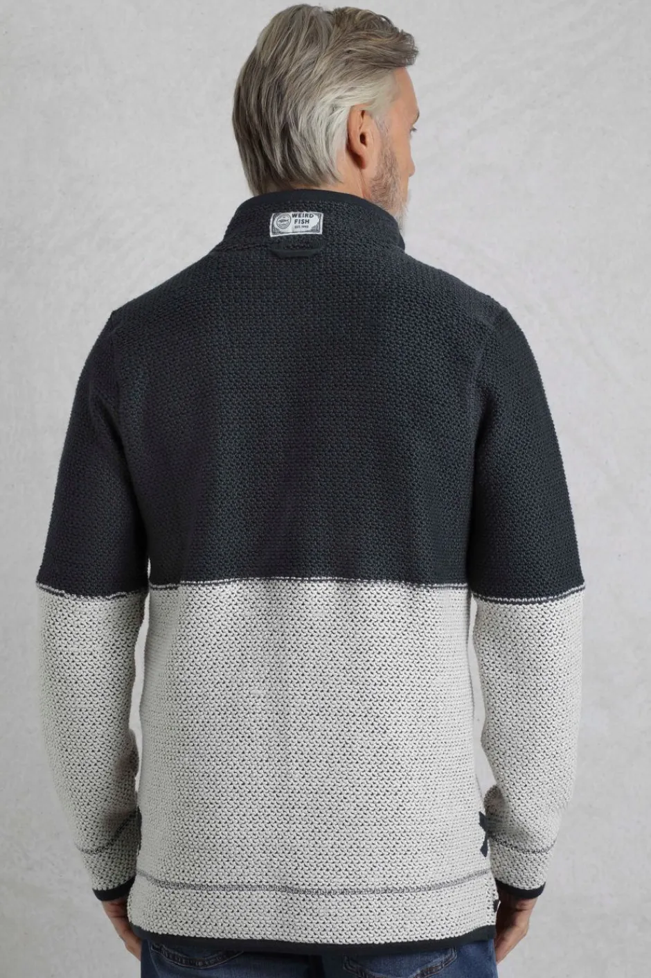 Weird Fish Sweatshirts & Hoodies|Kielder Eco 1/4 Zip Special Edition Macaroni Dark Navy