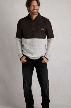 Weird Fish Sweatshirts & Hoodies|Kielder Eco 1/4 Zip Special Edition Macaroni Coffee