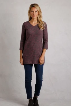 Weird Fish Tunics|Tops & T-Shirts|Kimberley Printed Jersey Tunic Chocolate