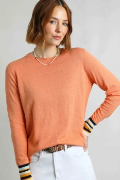 Weird Fish Jumpers & Cardigans|Knitwear|Kinga Lightweight Knit Jumper Peachblossom