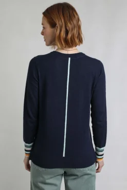 Weird Fish Jumpers & Cardigans|Knitwear|Kinga Lightweight Knit Jumper Navy