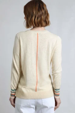 Weird Fish Jumpers & Cardigans|Knitwear|Kinga Lightweight Knit Jumper Light Cream