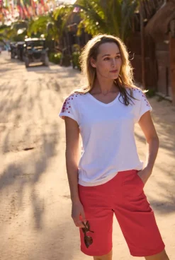 Weird Fish Shorts|Kinnie Flat Front Shorts Crimson