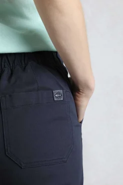 Weird Fish Shorts|Kinnie Flat Front Shorts Navy