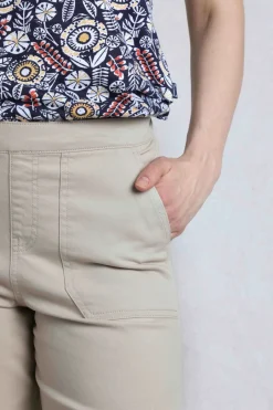 Weird Fish Shorts|Kinnie Flat Front Shorts Stone