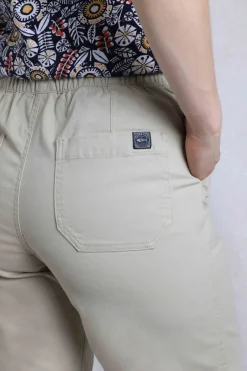 Weird Fish Shorts|Kinnie Flat Front Shorts Stone