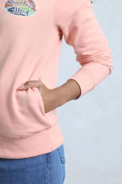 Weird Fish Sweatshirts & Hoodies|Kira Eco Back Print Popover Hoodie Dusty Rose