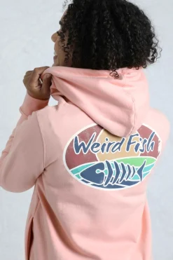 Weird Fish Sweatshirts & Hoodies|Kira Eco Back Print Popover Hoodie Dusty Rose