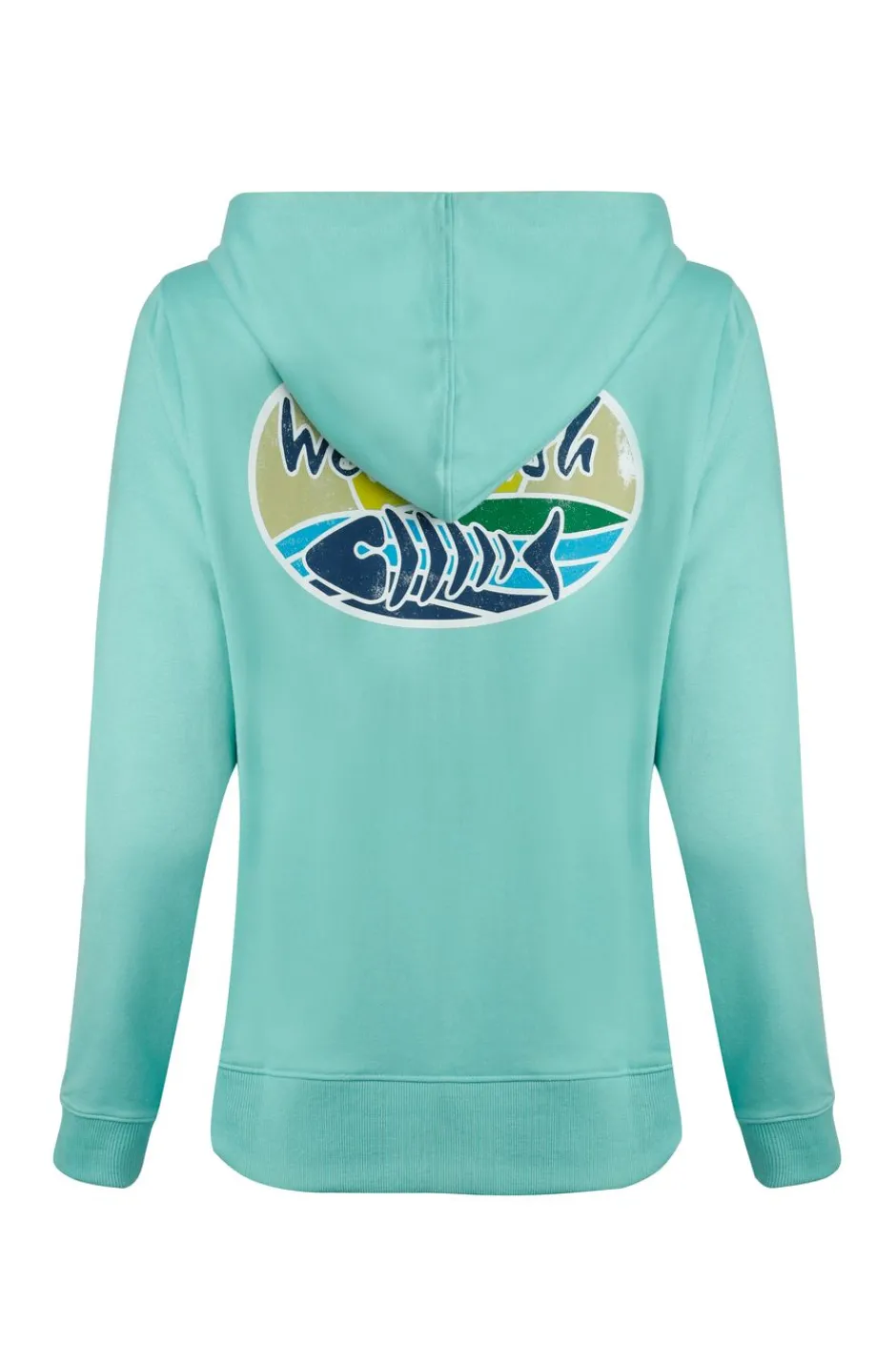 Weird Fish Sweatshirts & Hoodies|Kira Eco Back Print Popover Hoodie Aqua Marine