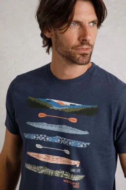 Weird Fish T-Shirts|Lake Life Eco Graphic T-Shirt Dark Blue