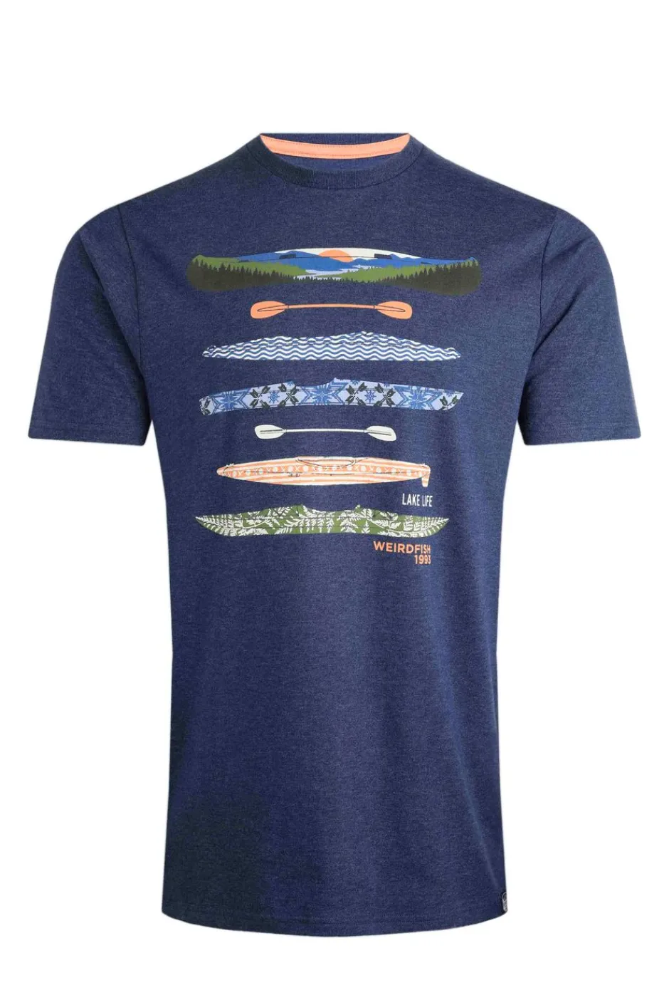 Weird Fish T-Shirts|Lake Life Eco Graphic T-Shirt Dark Blue