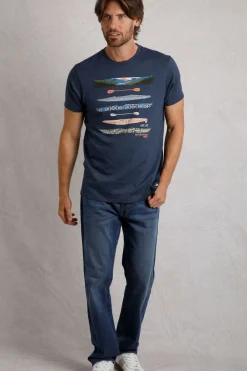 Weird Fish T-Shirts|Lake Life Eco Graphic T-Shirt Dark Blue