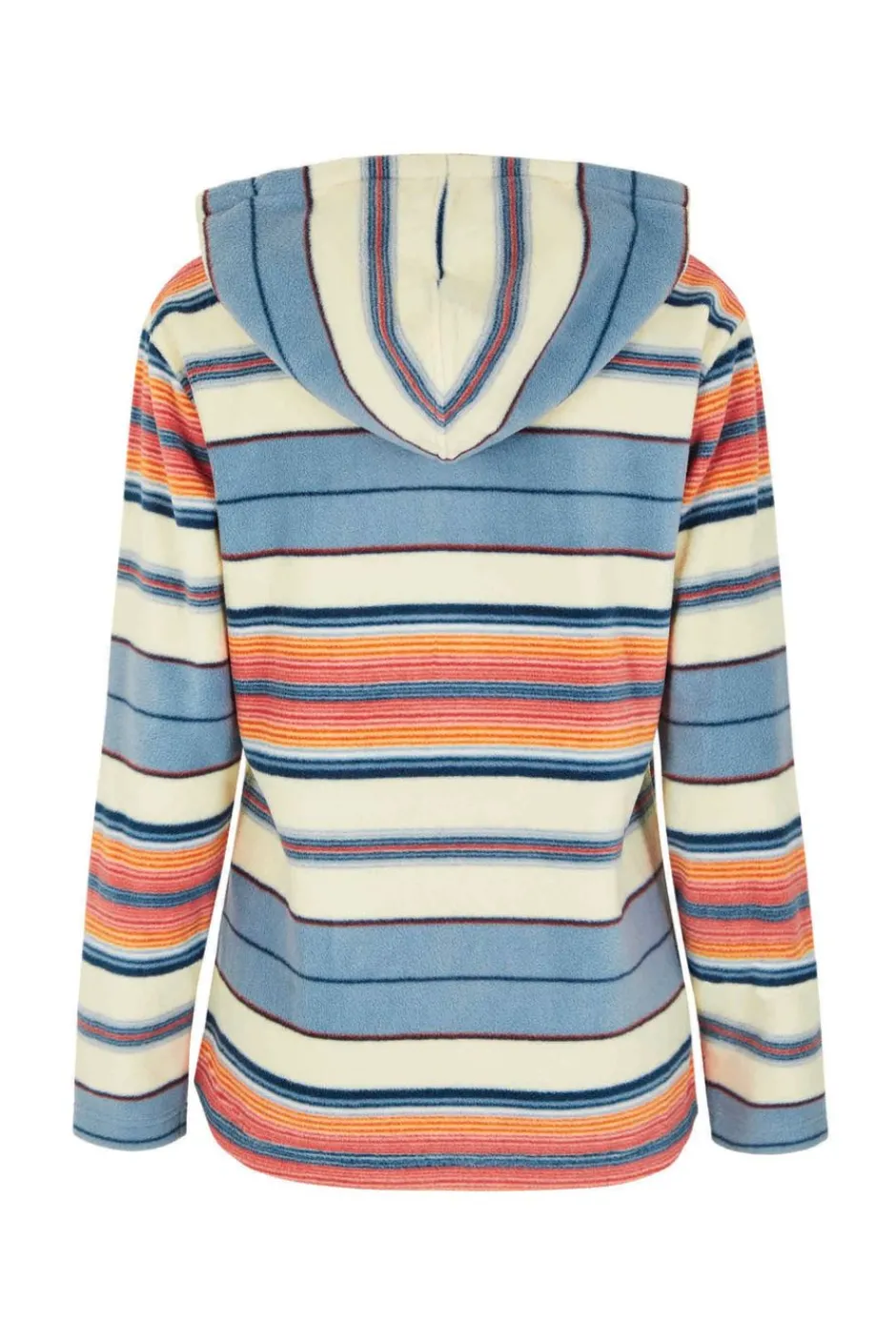 Weird Fish Fleece|Sweatshirts & Hoodies|Lana 1/4 Zip Stripe Microfleece Hoodie Ecru