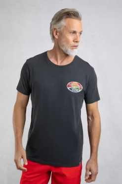 Weird Fish T-Shirts|Land and Sea Back Print Graphic T-Shirt Navy
