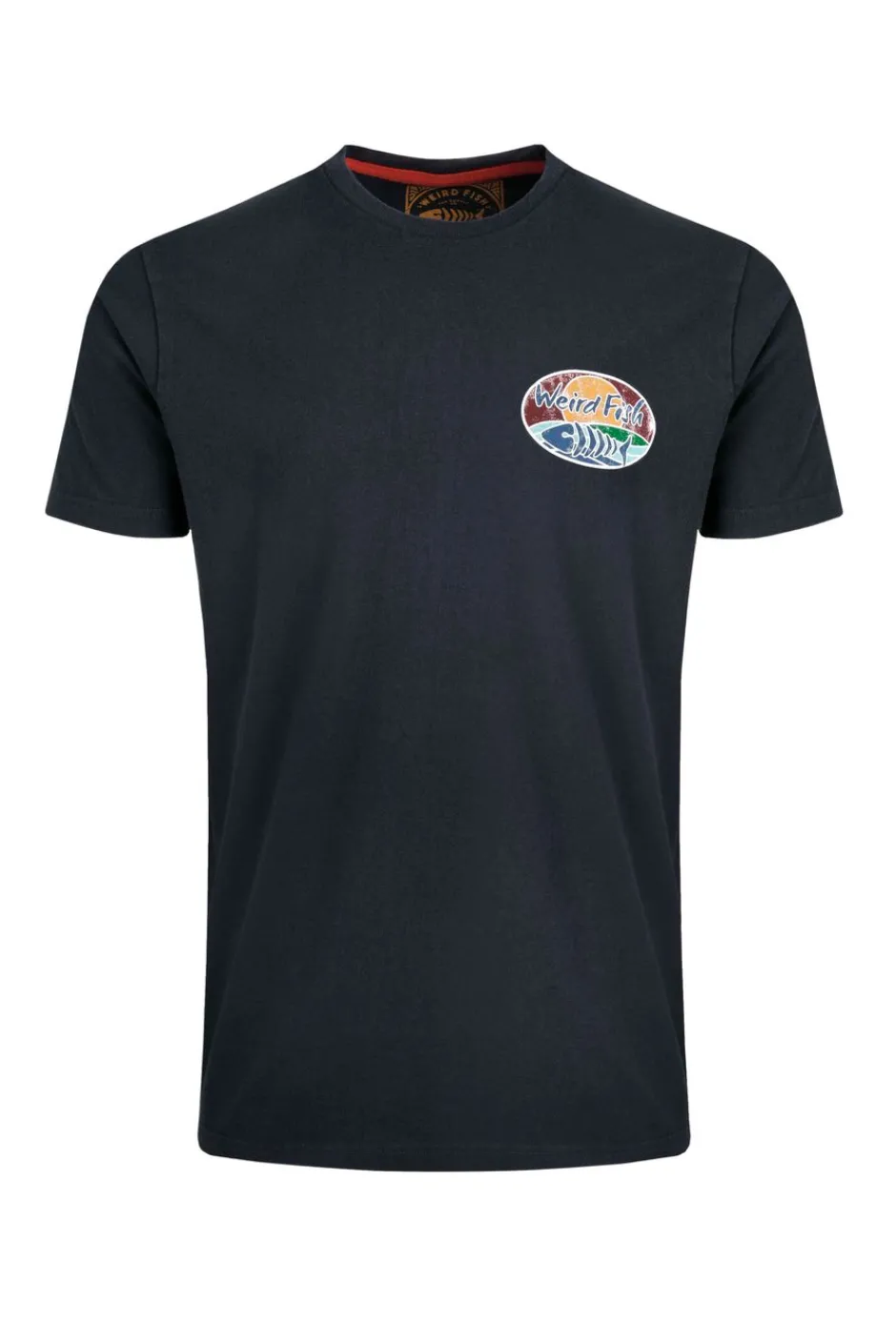 Weird Fish T-Shirts|Land and Sea Back Print Graphic T-Shirt Navy