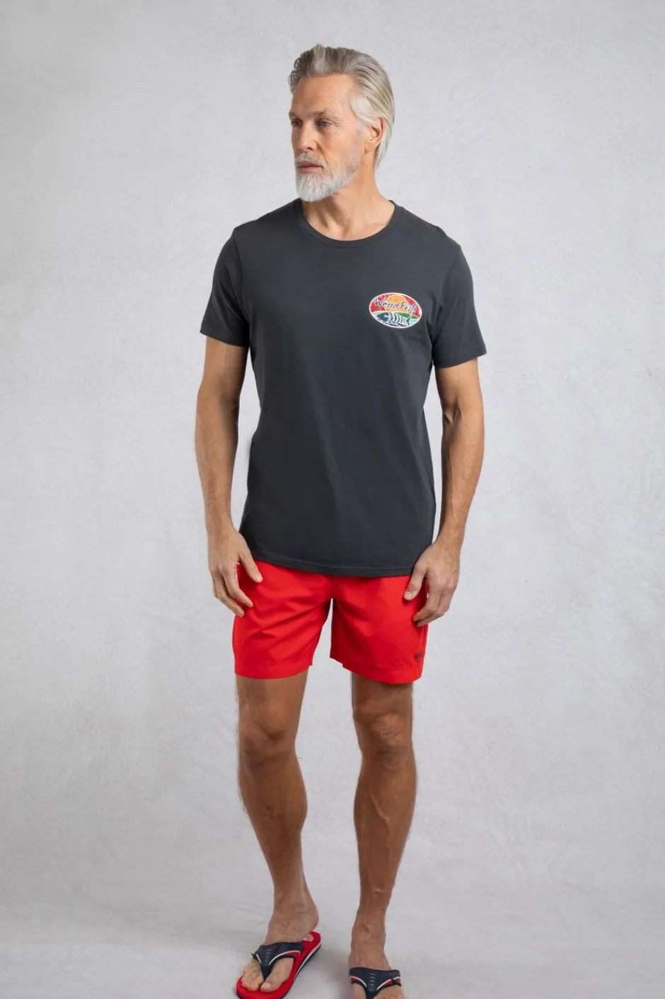 Weird Fish T-Shirts|Land and Sea Back Print Graphic T-Shirt Navy