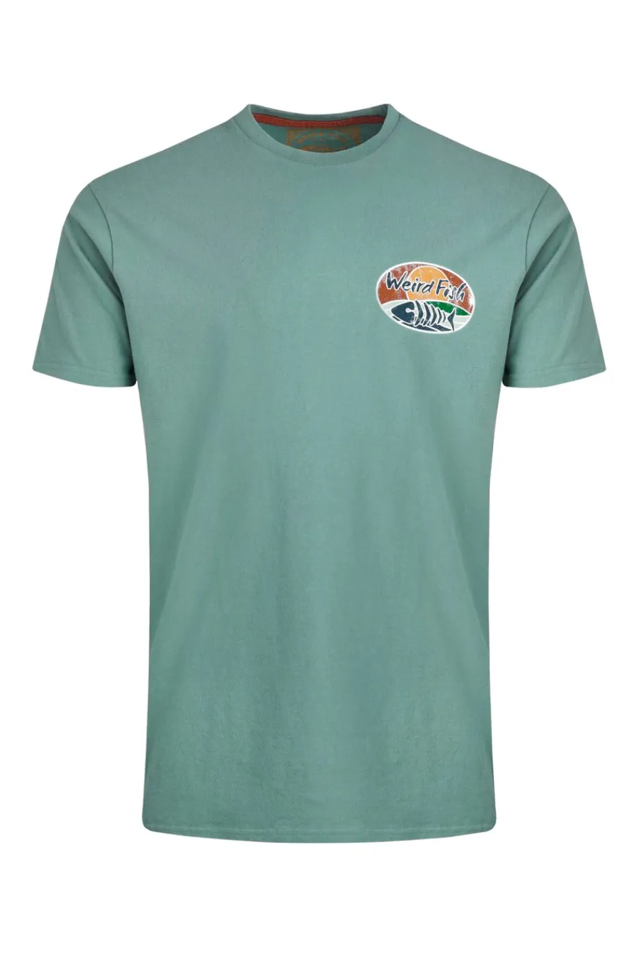 Weird Fish T-Shirts|Land and Sea Back Print Graphic T-Shirt Mineral Blue