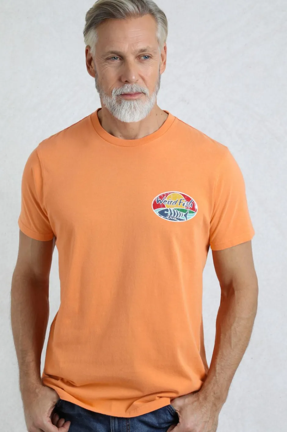 Weird Fish T-Shirts|Land and Sea Back Print Graphic T-Shirt Pumpkin