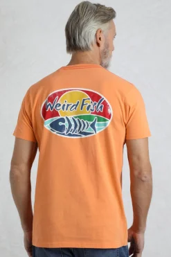 Weird Fish T-Shirts|Land and Sea Back Print Graphic T-Shirt Pumpkin