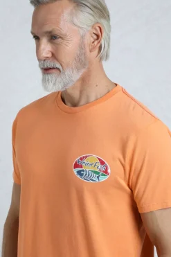 Weird Fish T-Shirts|Land and Sea Back Print Graphic T-Shirt Pumpkin