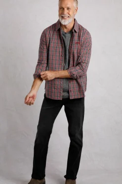 Weird Fish Shirts|Lando Long Sleeve Check Shirt Nut