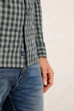 Weird Fish Shirts|Lando Long Sleeve Check Shirt Shadow
