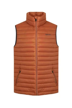 Weird Fish Coats, Jackets And Gilets|Langtree Lightweight Showerproof Padded Gilet Dark Rust