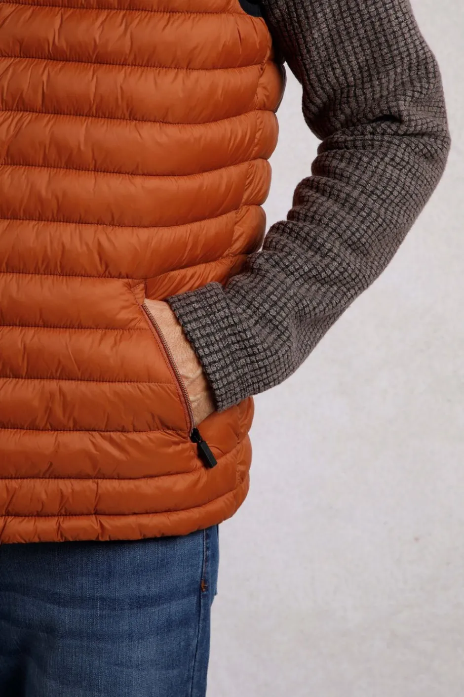 Weird Fish Coats, Jackets And Gilets|Langtree Lightweight Showerproof Padded Gilet Dark Rust