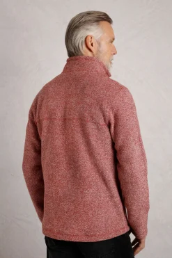 Weird Fish Fleece|Laramie Eco 1/4 Zip Snow Marl Fleece Nut