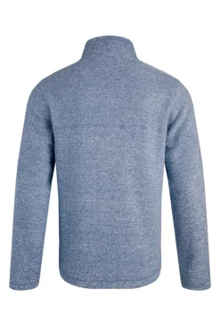 Weird Fish Fleece|Laramie Eco 1/4 Zip Snow Marl Fleece Mid Blue