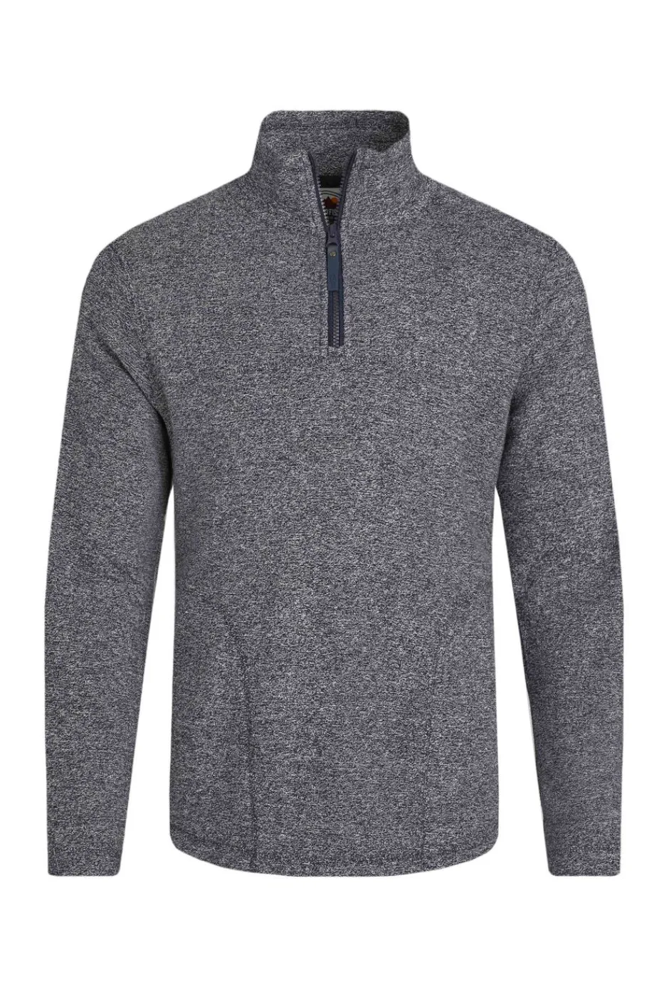 Weird Fish Fleece|Laramie Eco 1/4 Zip Snow Marl Fleece Navy