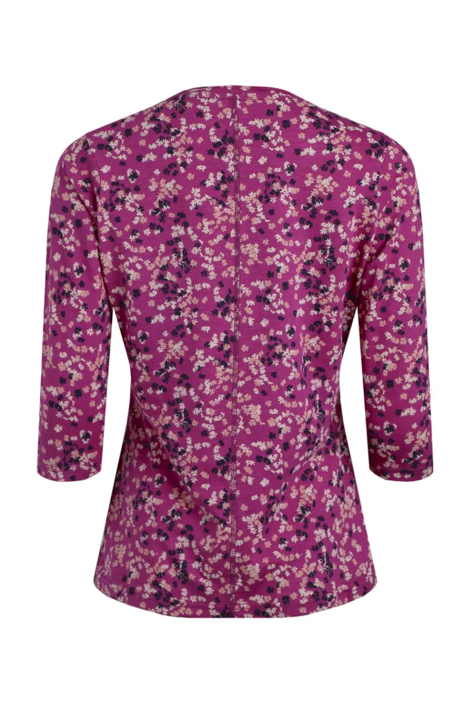 Weird Fish Tunics|Tops & T-Shirts|Laveda Organic Cotton Printed Slub Jersey T-Shirt Dark Raspberry