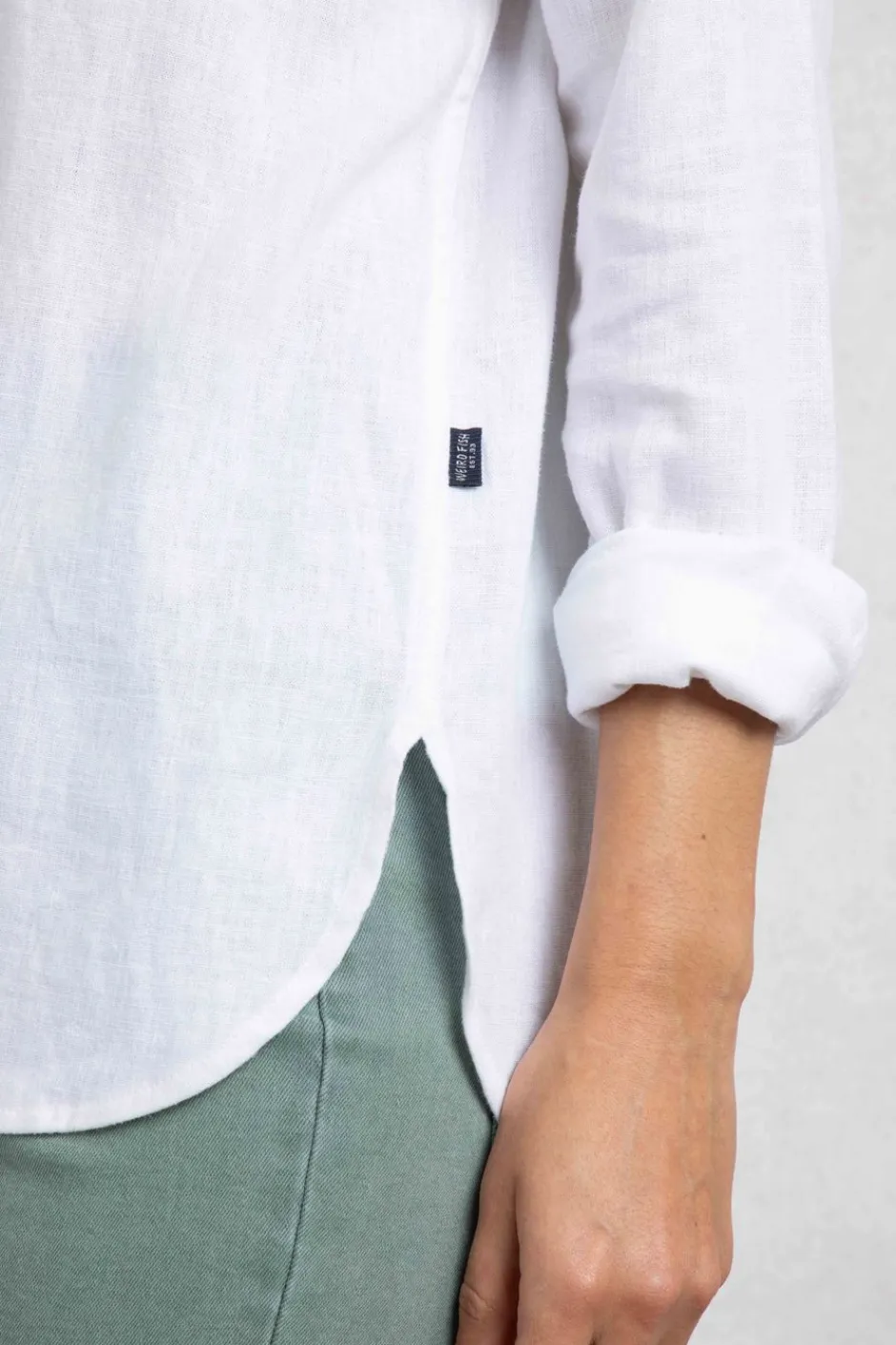 Weird Fish Tunics|Tops & T-Shirts|Layla Linen Rich Long Sleeve Shirt White
