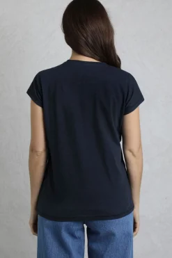 Weird Fish Tunics|Tops & T-Shirts|Lead The Way Organic Cotton Graphic T-Shirt Navy