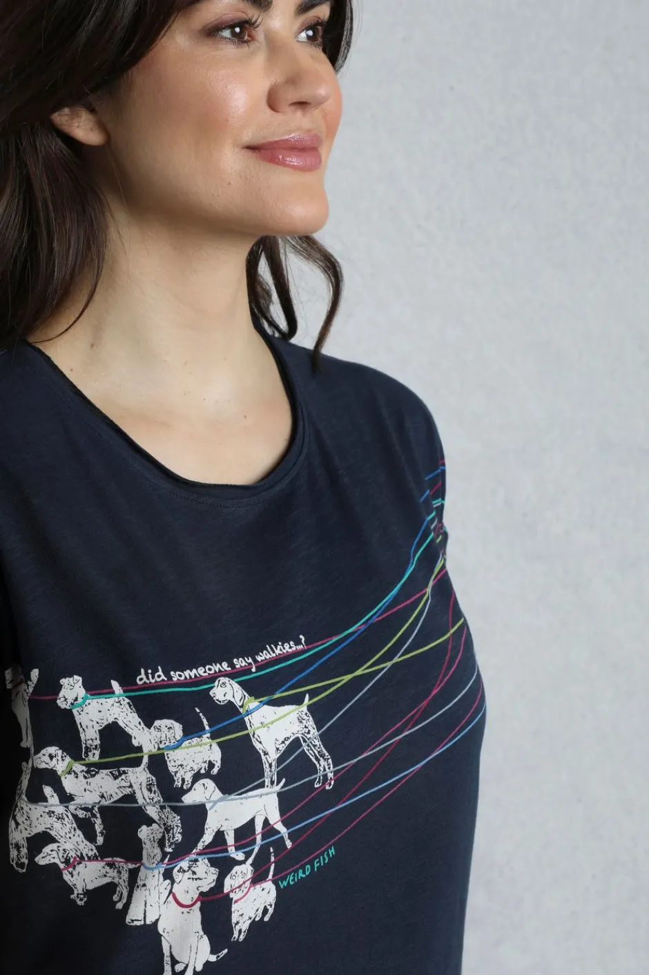 Weird Fish Tunics|Tops & T-Shirts|Lead The Way Organic Cotton Graphic T-Shirt Navy
