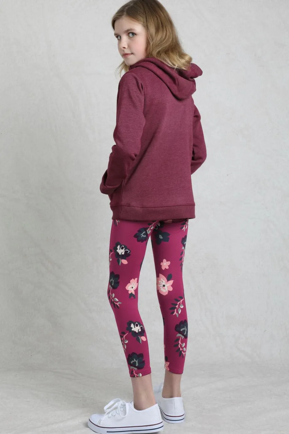 Weird Fish Kids Dresses & Leggings|Livvy Girls Printed Leggings Boysenberry
