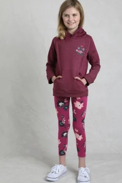 Weird Fish Kids Dresses & Leggings|Livvy Girls Printed Leggings Boysenberry