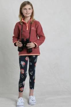 Weird Fish Kids Dresses & Leggings|Livvy Girls Printed Leggings Dark Navy