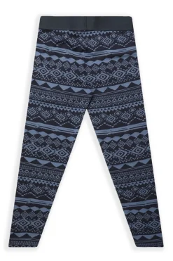 Weird Fish Kids Dresses & Leggings|Livvy Girls Printed Leggings Mid Blue