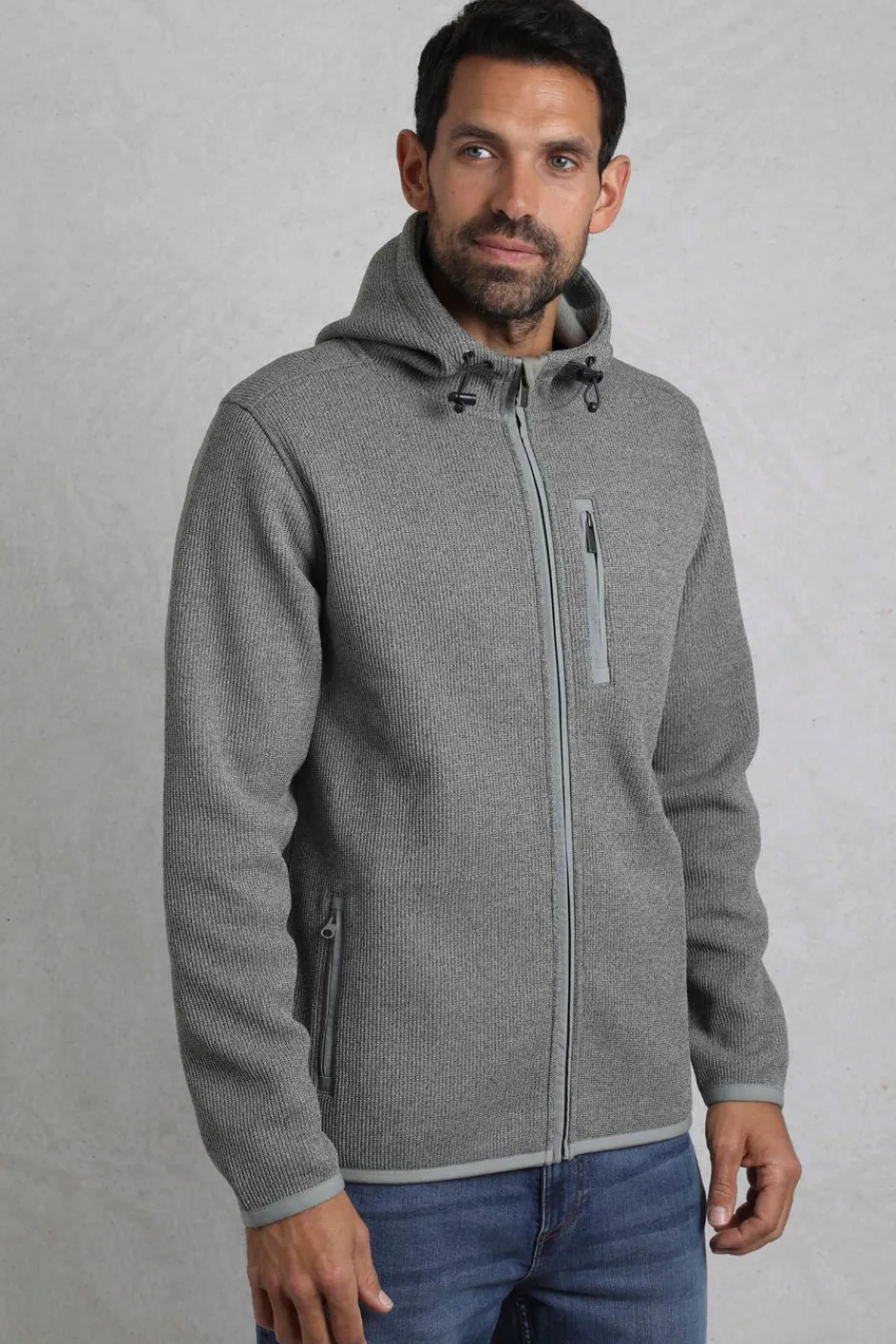 Weird Fish Fleece|Sweatshirts & Hoodies|Lockie Full Zip Bonded Fleece Hoodie Limestone