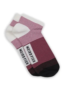 Weird Fish Socks & Tights|Socks & Tights|Loretta Trainer Socks 3 Pack Dark Raspberry
