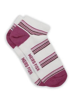 Weird Fish Socks & Tights|Socks & Tights|Loretta Trainer Socks 3 Pack Dark Raspberry