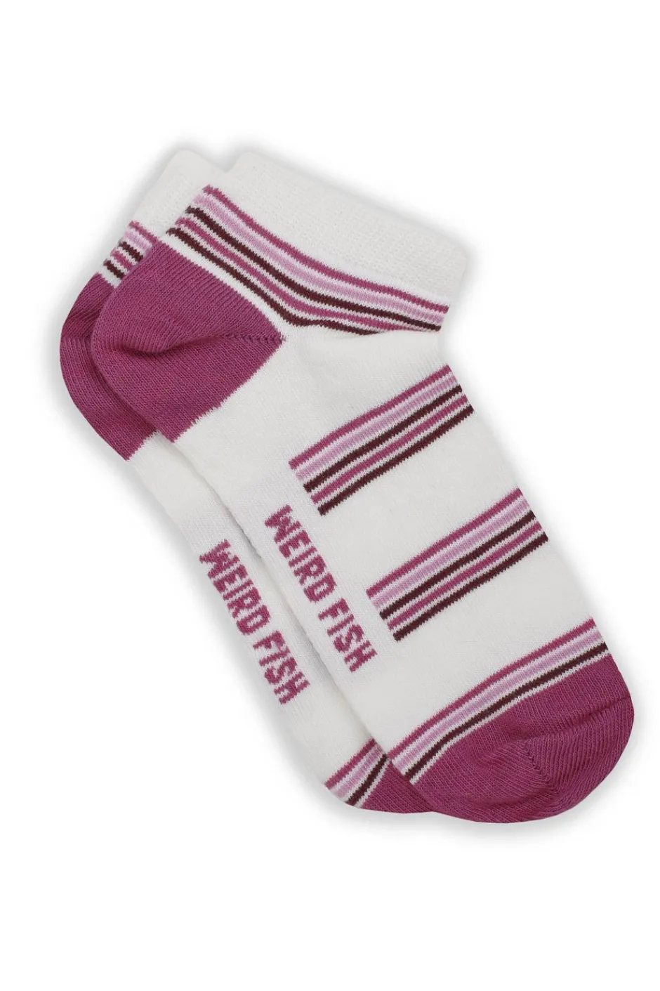 Weird Fish Socks & Tights|Socks & Tights|Loretta Trainer Socks 3 Pack Dark Raspberry
