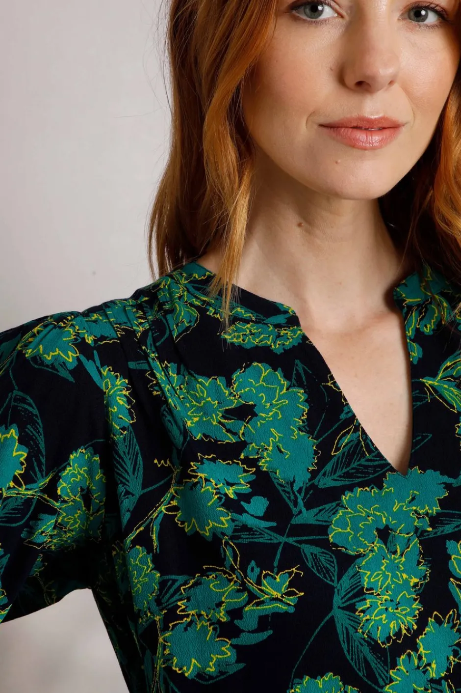 Weird Fish Shirts|Tunics|Louizon Lenzing™ EcoVero™ Viscose Printed Shirt Night Blue