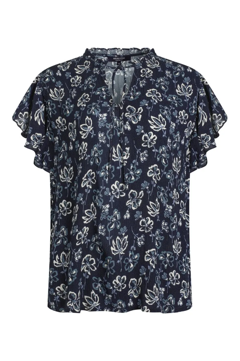 Weird Fish Tunics|Tops & T-Shirts|Lucetta Lenzing EcoVero™ Printed Viscose Blouse Black Iris