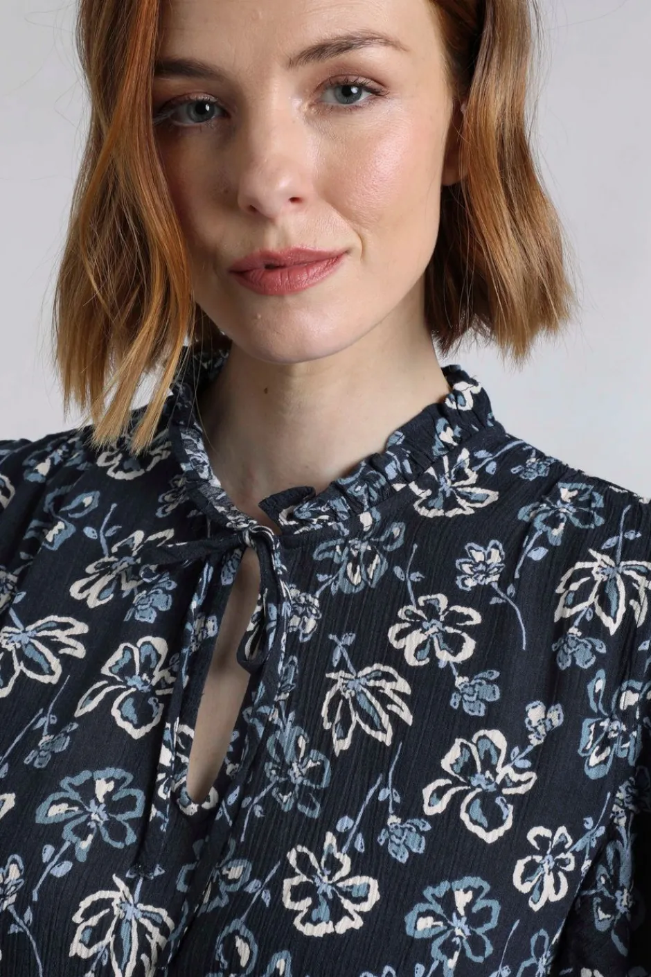 Weird Fish Tunics|Tops & T-Shirts|Lucetta Lenzing EcoVero™ Printed Viscose Blouse Black Iris