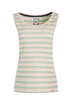 Weird Fish Tunics|Tops & T-Shirts|Luna Organic Cotton Ribbed Stripe Vest Mineral Blue