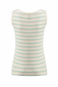 Weird Fish Tunics|Tops & T-Shirts|Luna Organic Cotton Ribbed Stripe Vest Mineral Blue